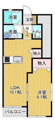 シェルメール庭瀬の間取り画像