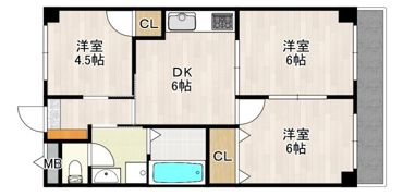 ドムール北梅田の間取り画像