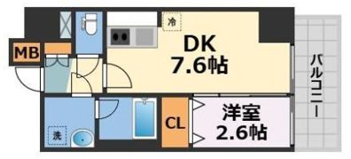 コンフォリア・リヴ天王寺寺田町ソルテラスの間取り画像