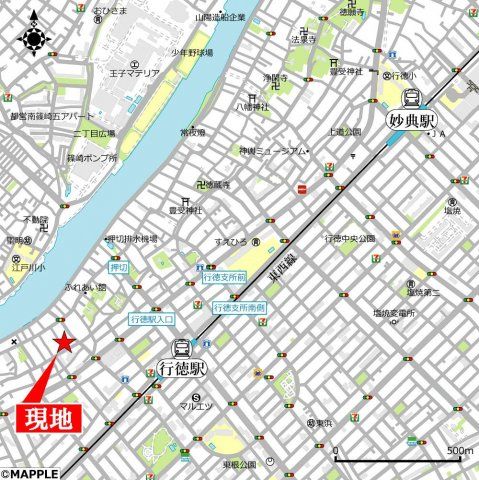 近くに施設あり