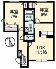 グランマスト木太町Ⅱの間取り画像