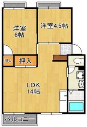 プレジール弥生が丘A棟の間取り画像