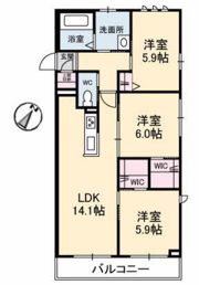 シャーメゾン新保東の間取り画像