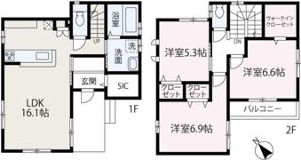 エスポアメゾンC棟の間取り画像