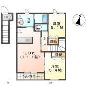 Calme BonheurⅠの間取り画像