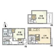 北新宿戸建の間取り画像