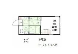 ハーミットクラブハウス大口ⅡA棟の間取り画像