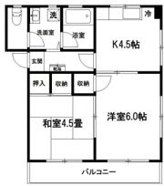 コーポレート北栄の間取り画像