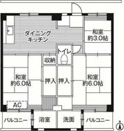 ビレッジハウス浦賀3号棟の間取り画像