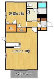 ハーティストK B棟の間取り画像