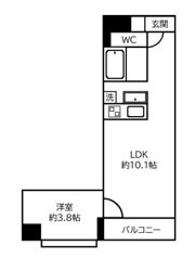 松屋町グランドハイツの間取り画像