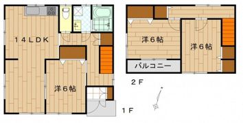 中西貸家D棟の間取り画像