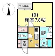 （仮称）山科区小野蚊ケ瀬町 新築アパートの間取り画像