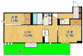 フース ヒュッゲ行橋 A棟の間取り画像