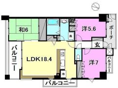 サーパス道後上市の間取り画像
