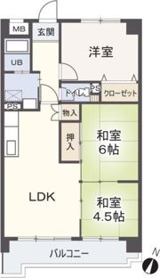 フロイデの間取り画像