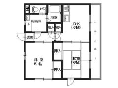 八木フラットの間取り画像
