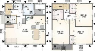 グランソフィア中島Ⅱ A号棟の間取り画像