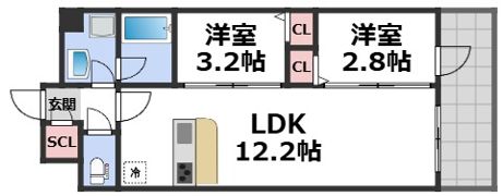 スプランディッド大阪EASTの間取り画像