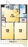 ビューハイツ司の間取り画像