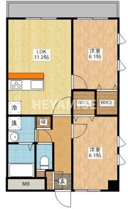 モンテスタイル矢上の間取り画像