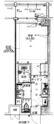 ハーモニーレジデンス新宿御苑THE EASTの間取り画像