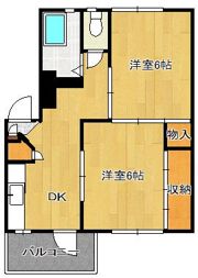 ヒルズ到津の間取り画像