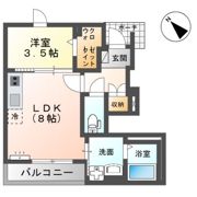 （仮称）市原市姉崎新築アパートの間取り画像