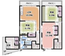 寝屋川市上神田2丁目貸家の間取り画像