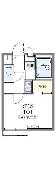 レオパレスダイヤモンドマーシュの間取り画像