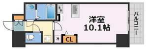 MELDIA CREST TAPP NAMBA-WESTの間取り画像