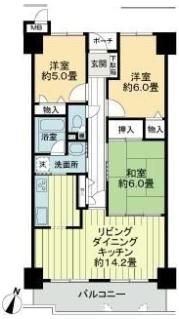 サーパス祝谷の間取り画像