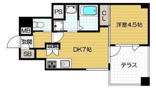 FLAT INN UESHIOの間取り画像