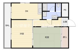 東讃ハイツの間取り画像