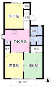 ハイツしずかBの間取り画像