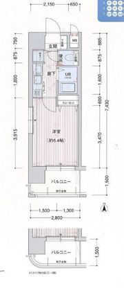 プレサンス梅田インテルノの間取り画像