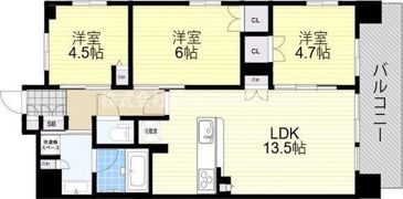 サンメゾン香里園駅前の間取り画像