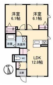 シャーメゾンはなみずき B棟の間取り画像