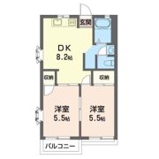 アパートメントあざみの間取り画像