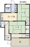 野津貸家（2戸1）奥側の間取り画像