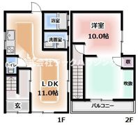 大久保町2丁目テラスハウスの間取り画像