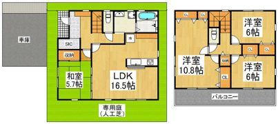上南畑戸建の間取り画像