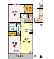 グラシューヴェルジェ A棟の間取り画像