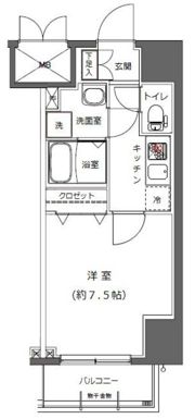 ライジングプレイス浅草NORTHの間取り画像