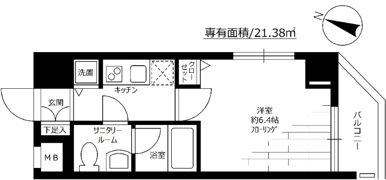 スカイコート都立大学第3の間取り画像