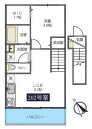 UNA BELLA ZONA Sの間取り画像