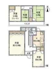 常盤戸建の間取り画像