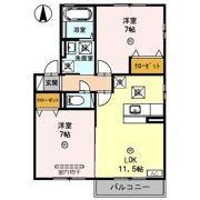 リビングタウン村国 Aの間取り画像