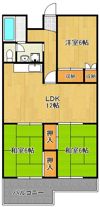 井掘北団地505号室の間取り画像