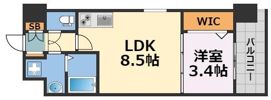 ミラージュパレス難波幸町の間取り画像